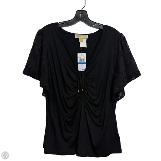 Top Short Sleeve By Michael By Michael Kors In Black, Size: Xl