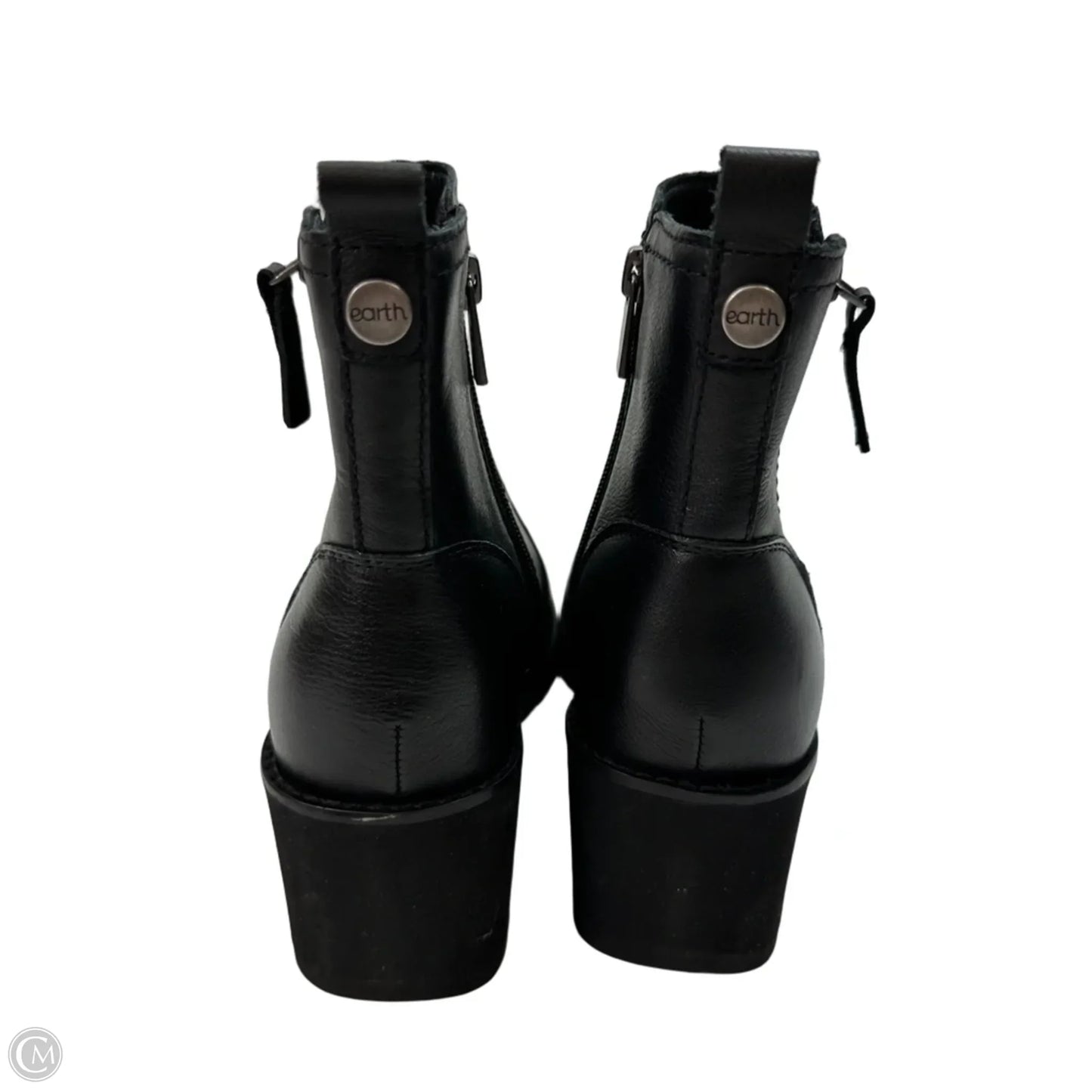 Boots Ankle Flats By Earth In Black, Size: 8