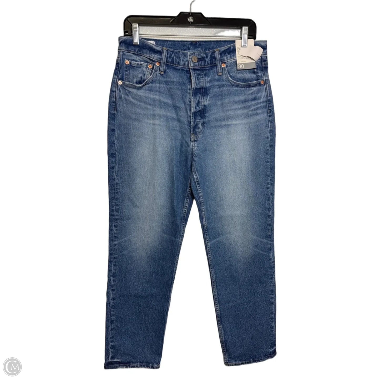 Jeans Straight By Gap In Blue Denim, Size: 30
