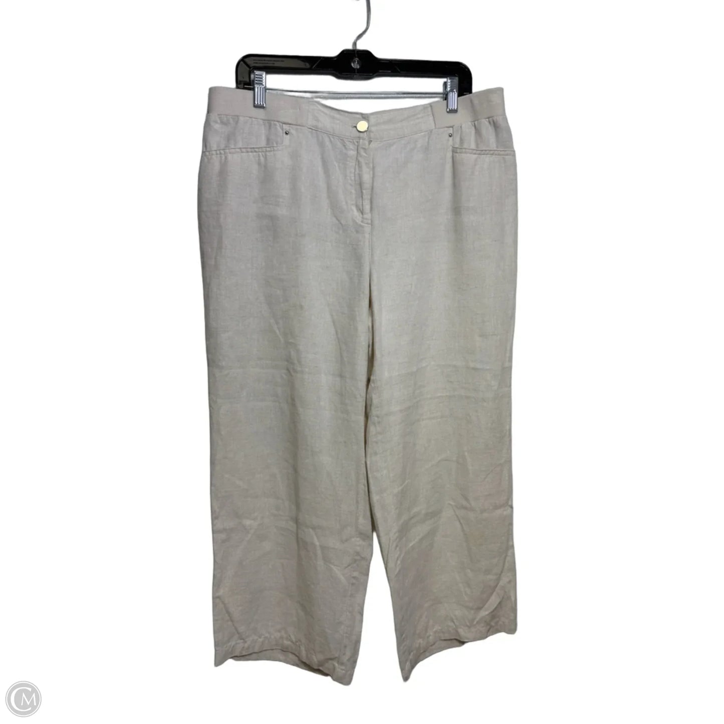 Pants Linen By Jm Collections In Beige, Size: L