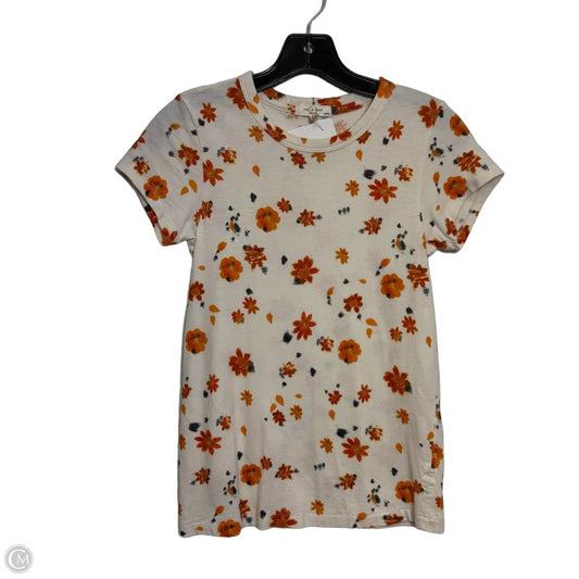 Top Short Sleeve By Rag And Bone In Floral Print, Size: Xs