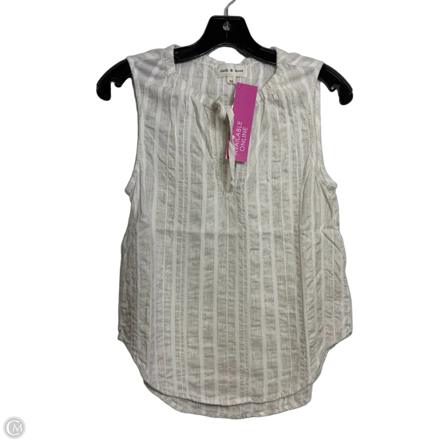 Top Sleeveless By Cloth & Stone In White, Size: Xs