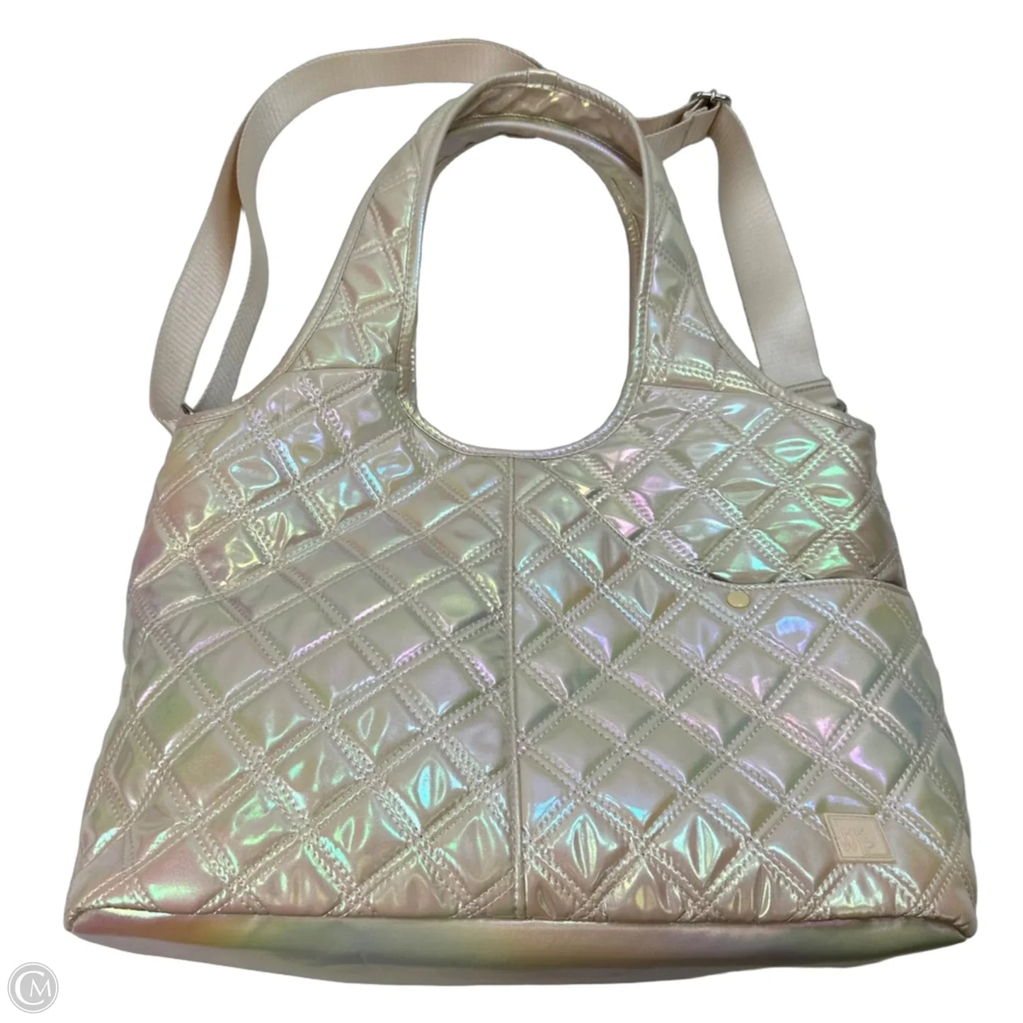 quilted shopper tote bag Handbag By IHKWIP, Size: Large