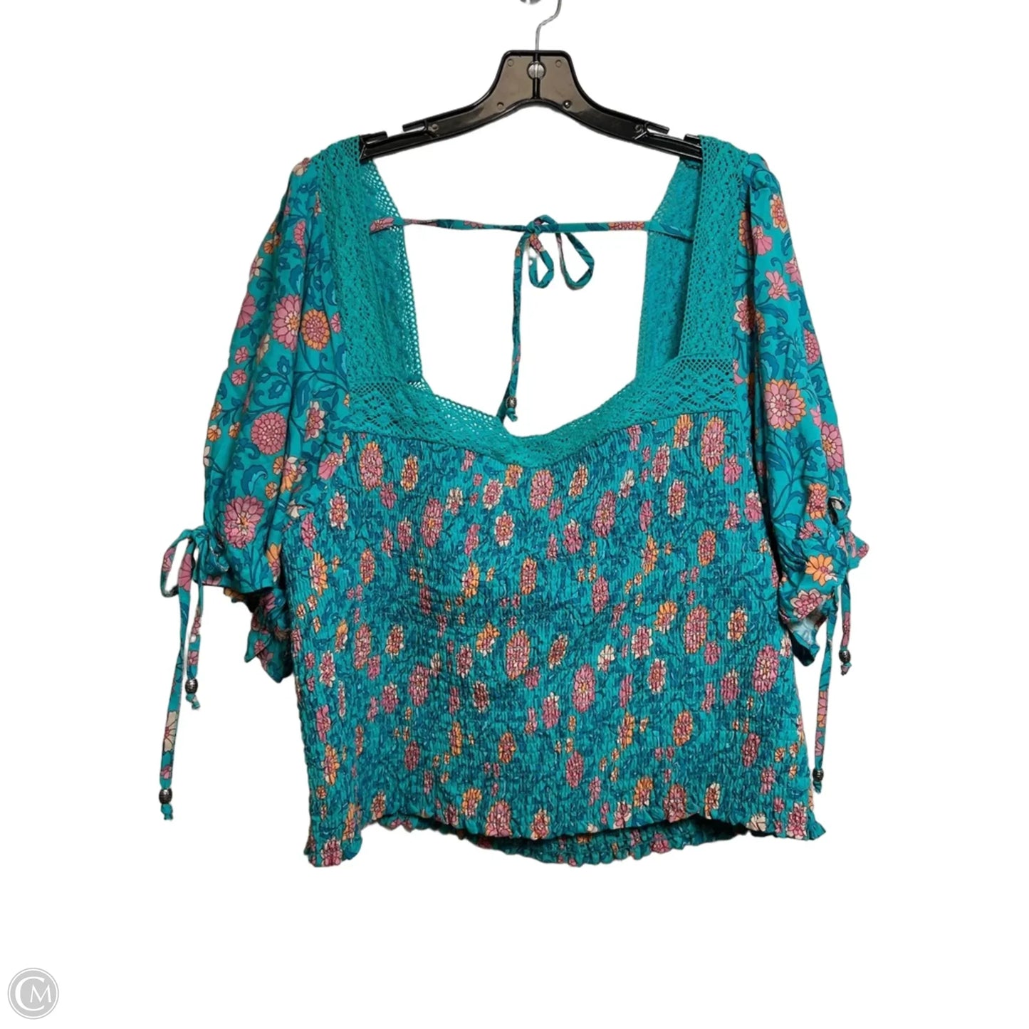 Top Short Sleeve By City Chic In Blue, Size: Xxl