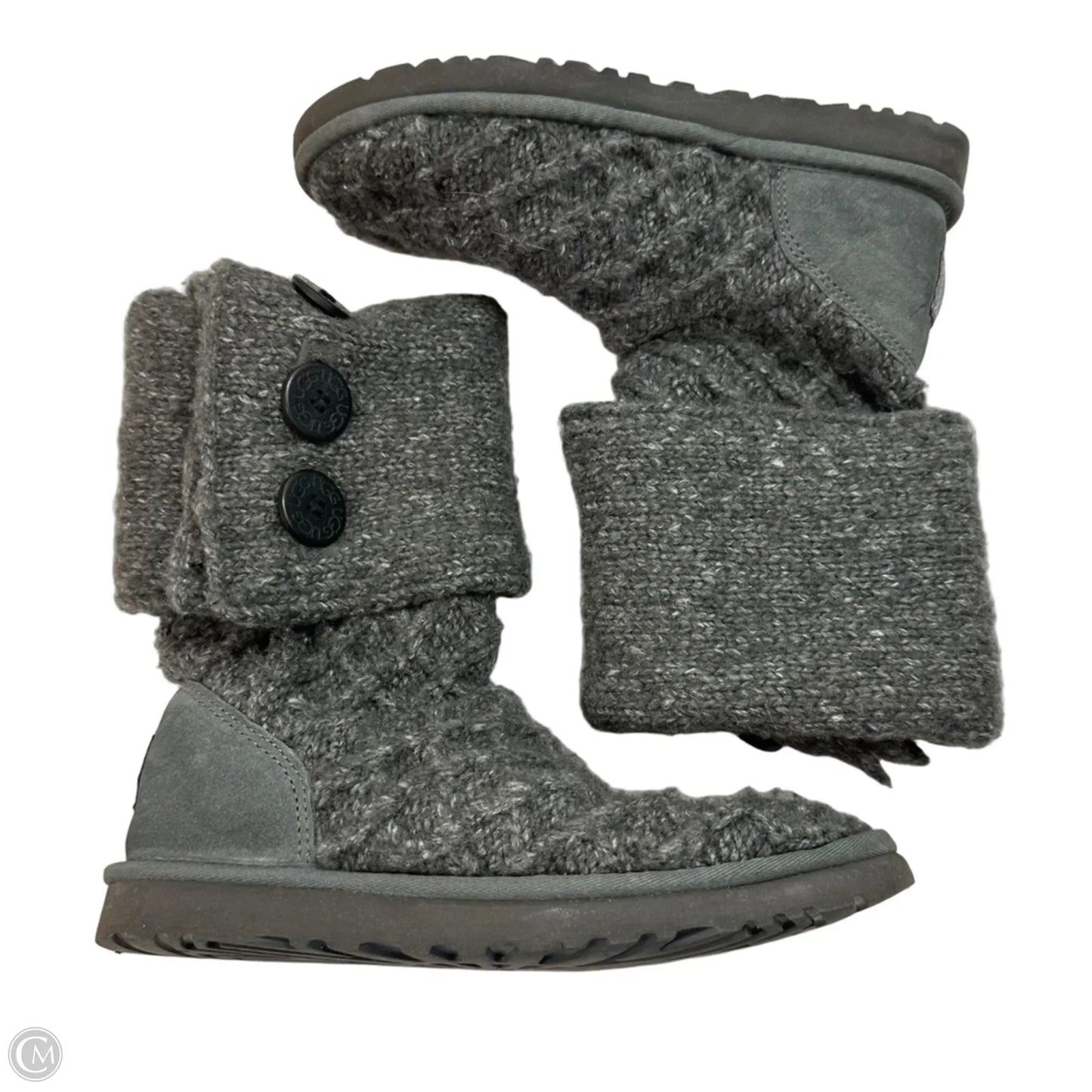 Boots Designer By Ugg In Grey, Size: 8