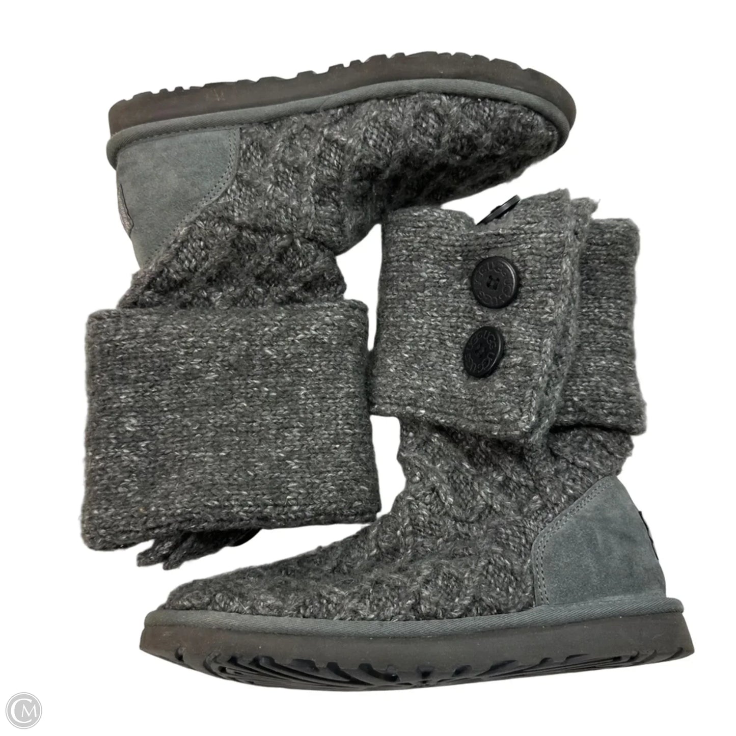 Boots Designer By Ugg In Grey, Size: 8