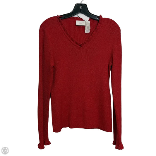 Top Long Sleeve By Liz Claiborne In Red, Size: S