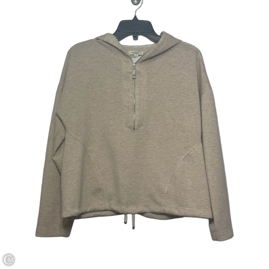 Sweatshirt Hoodie By Max Studio In Tan, Size: M