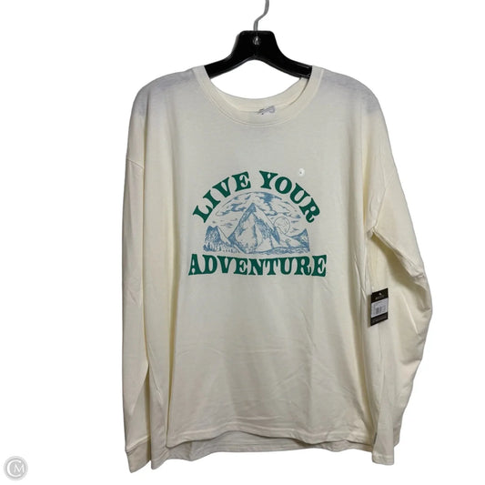 Top Long Sleeve By Eddie Bauer In White, Size: L