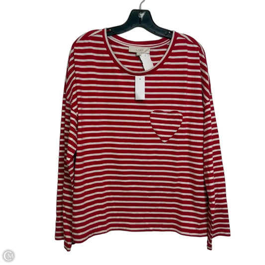 Top Long Sleeve By Loft In Red, Size: Xl