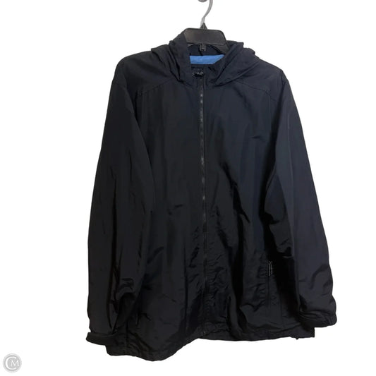 Coat Raincoat By Lands End In Black, Size: 3x
