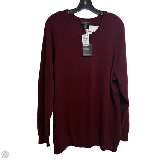 Cashmere Sweater By Charter Club In Maroon, Size: 3x