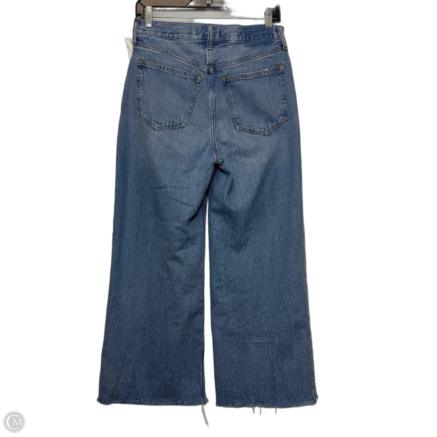 Jeans cropped high rise Wide Leg By Abercrombie And Fitch In Blue Denim, Size: 2