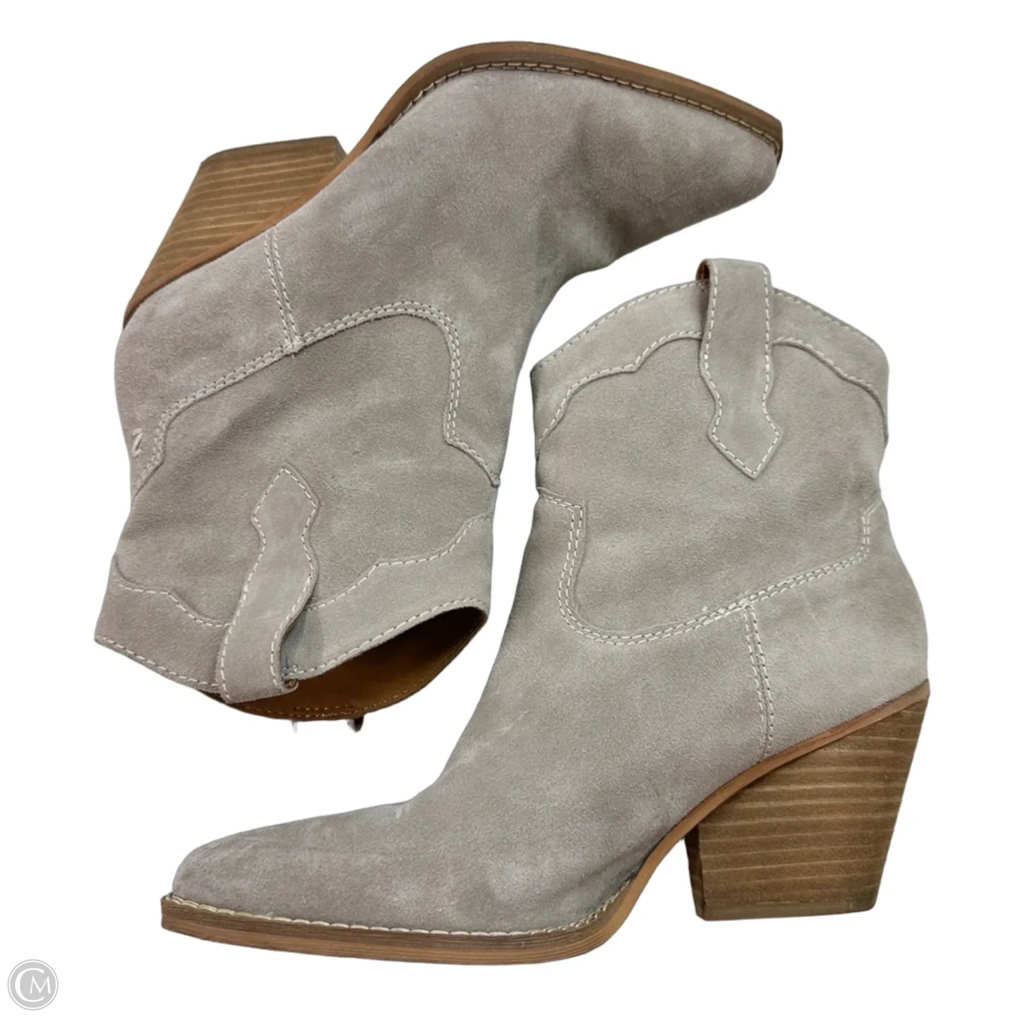 Boots Ankle Heels By Zodiac In Taupe, Size: 8.5