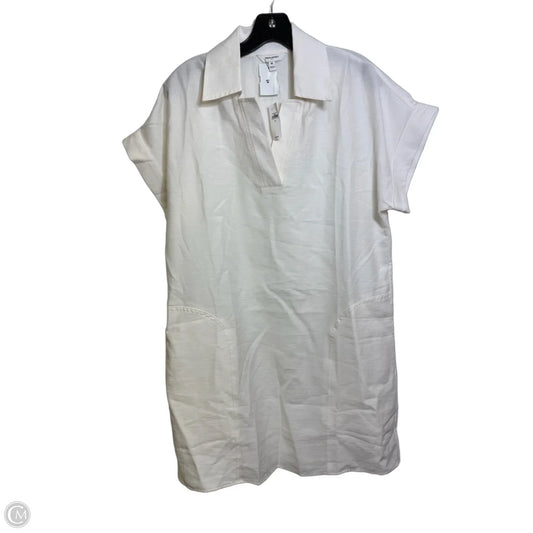 Dress Casual Midi By Banana Republic In Cream, Size: M