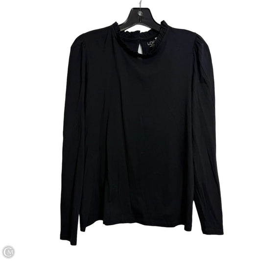 Top Long Sleeve By Loft In Black, Size: M