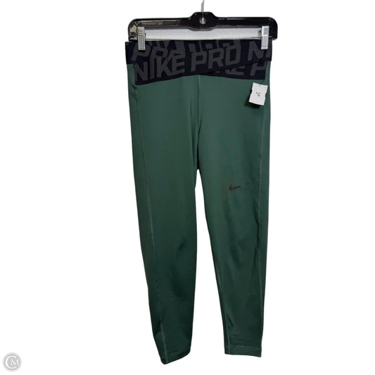 Athletic Leggings By Nike In Green, Size: S