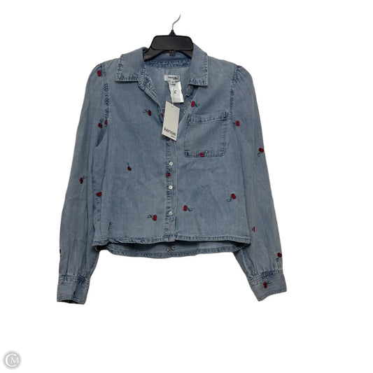 Top Long Sleeve By Kensie In Blue Denim, Size: S