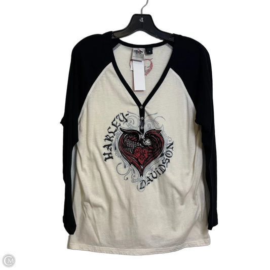 Top Long Sleeve Basic By Harley Davidson In White, Size: Xs