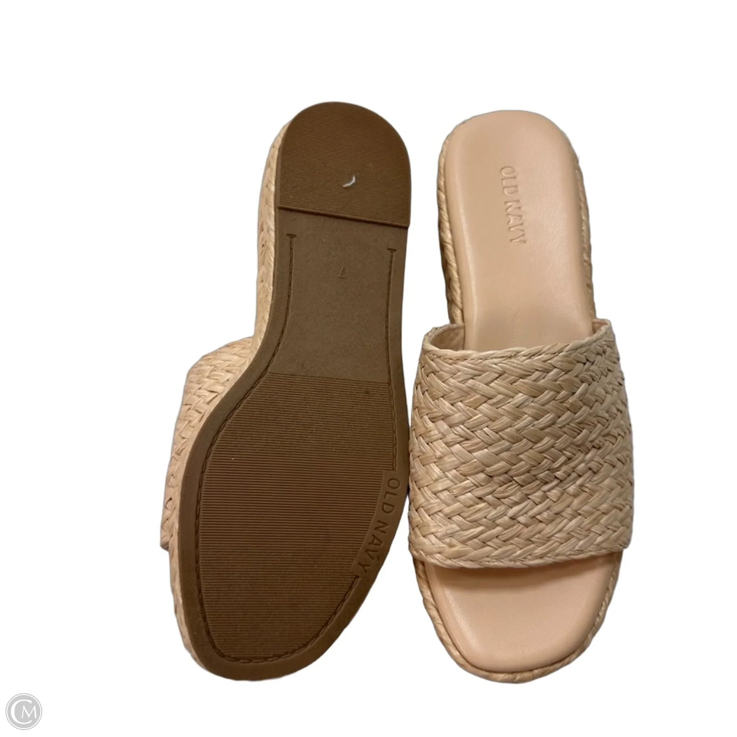Sandals Heels Platform By Old Navy In Tan, Size: 7