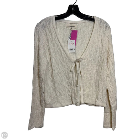 Cardigan By Lucky Brand In Ivory, Size: S