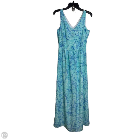 Dress Casual Maxi By Vineyard Vines In Blue & Green, Size: 4