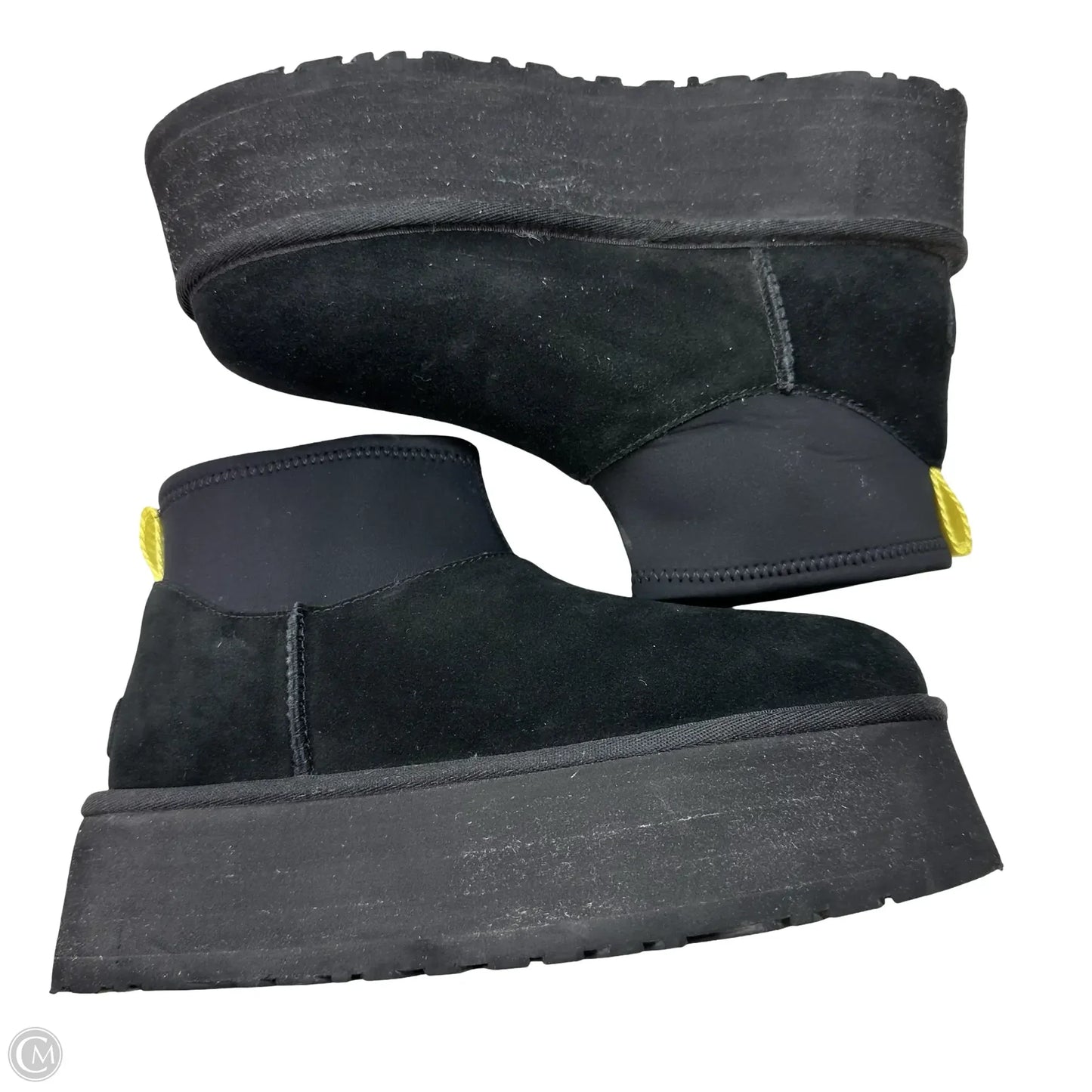 Classic Mini Dipper Boots Designer By Ugg In Black, Size: 7
