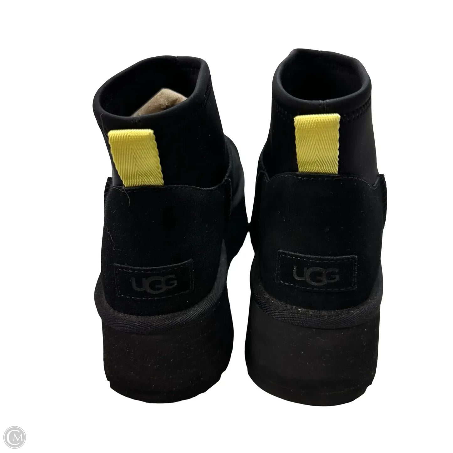 Classic Mini Dipper Boots Designer By Ugg In Black, Size: 7