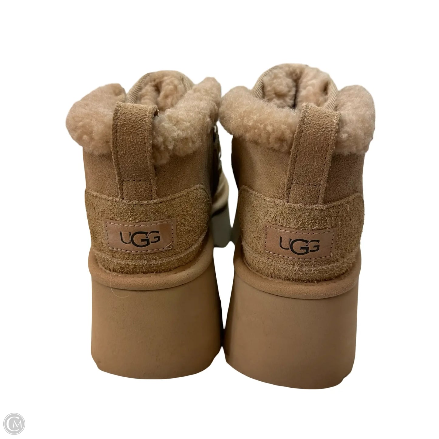 Classic New Heights Lace-Up Boots Designer By Ugg In Tan, Size: 8