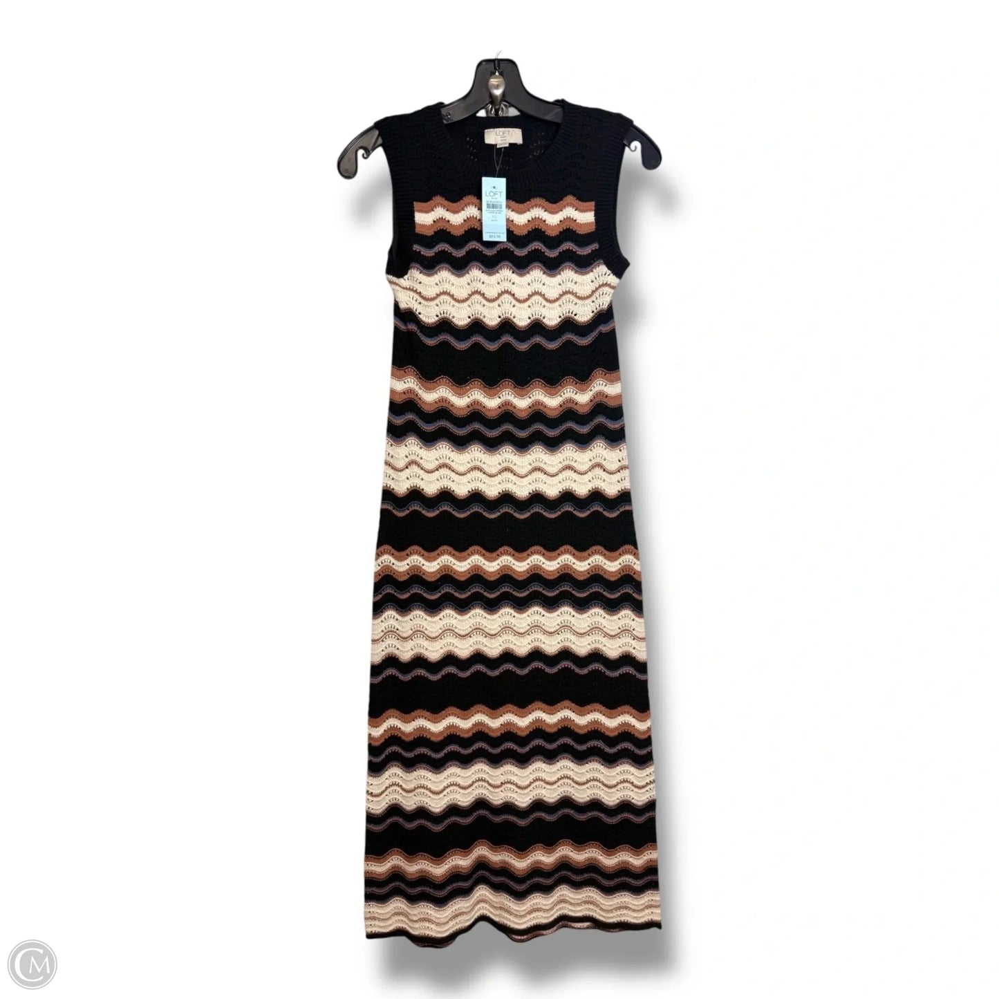 Dress Casual Maxi By Loft In Black & Tan, Size: Xs
