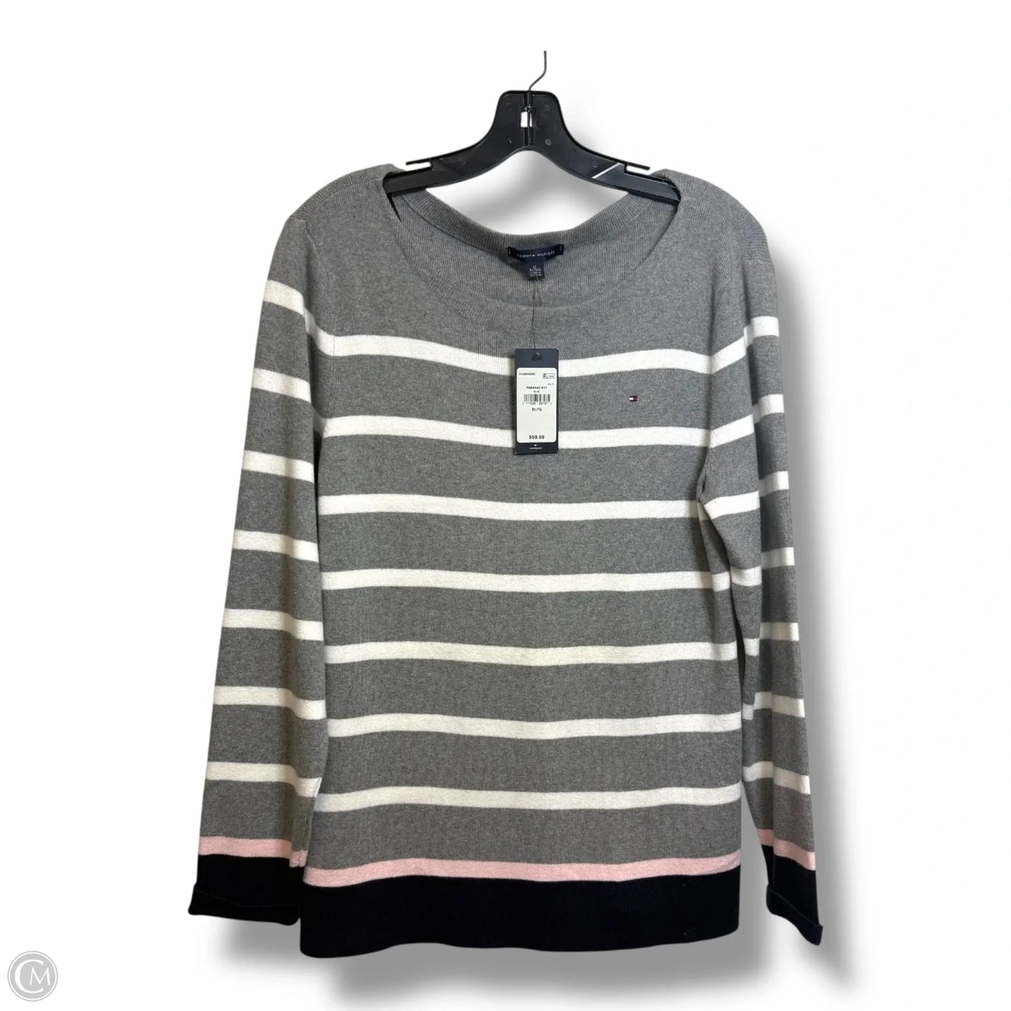 Sweater By Tommy Hilfiger In Striped Pattern, Size: Xl