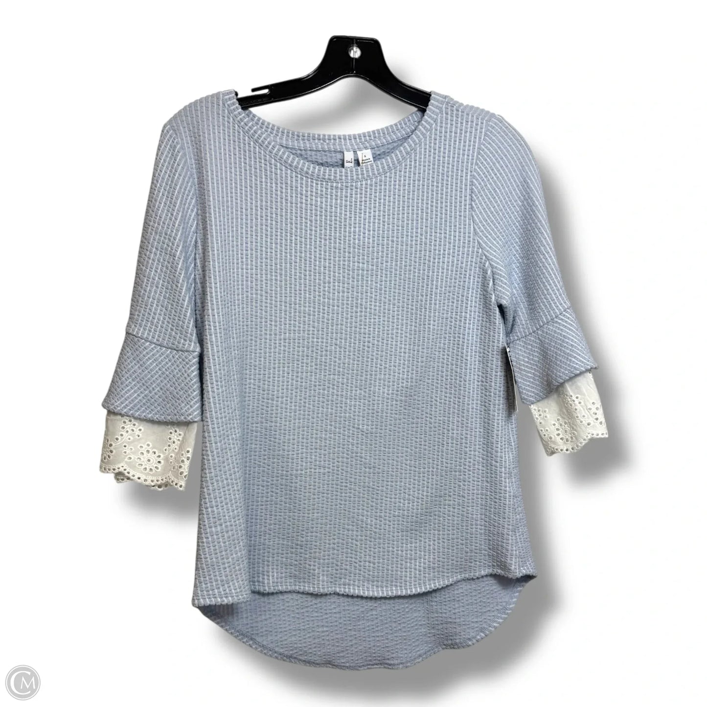 Top Short Sleeve By Elle In Blue, Size: S