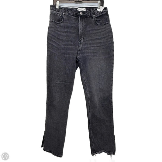 Jeans The 90, Straight Ultra High Rise By Abercrombie And Fitch In Black, Size: 10