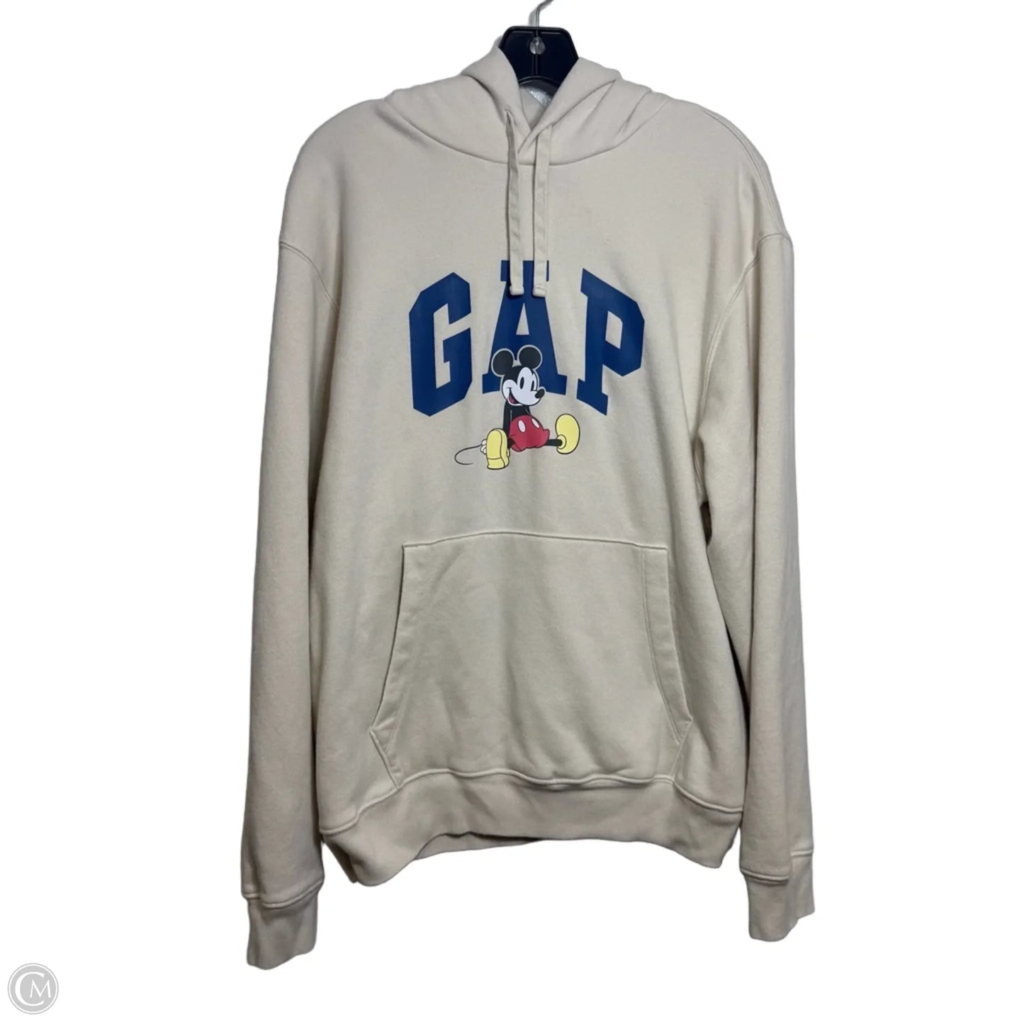 Sweatshirt Hoodie By Gap x Disney In Cream, Size: M