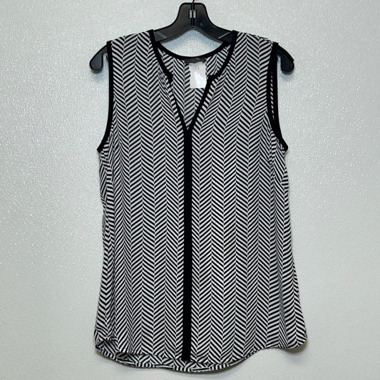 Black White Top Sleeveless Vince Camuto, Size S
