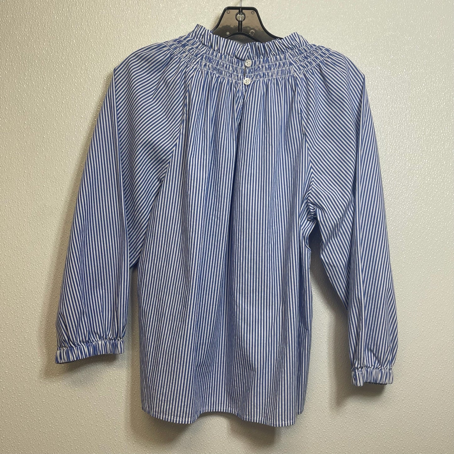 Top Long Sleeve By J Crew O In Striped, Size: M