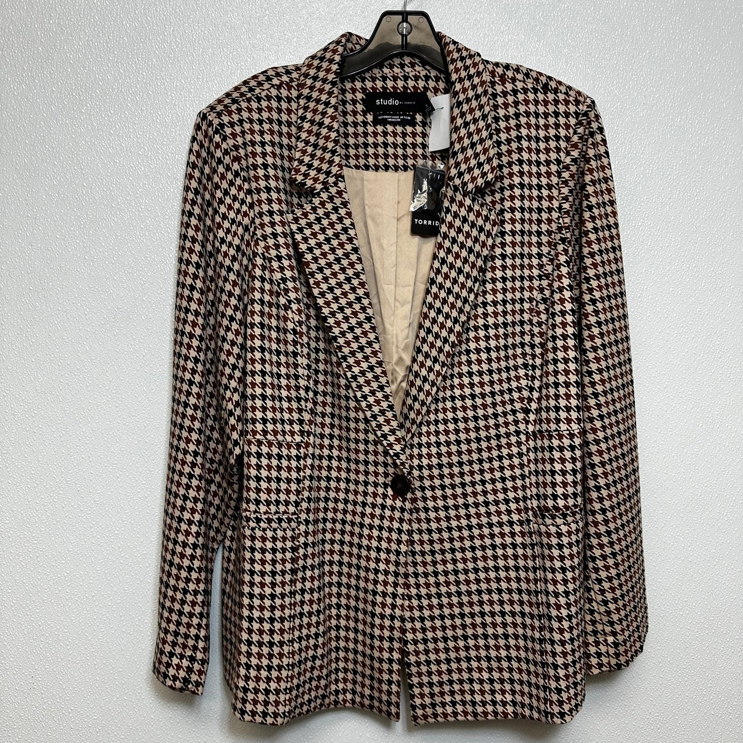 Blazer By Torrid In Houndstooth, Size: 3x