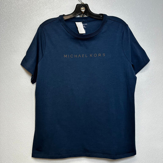 Blue Top Short Sleeve Basic Michael By Michael Kors, Size 1x