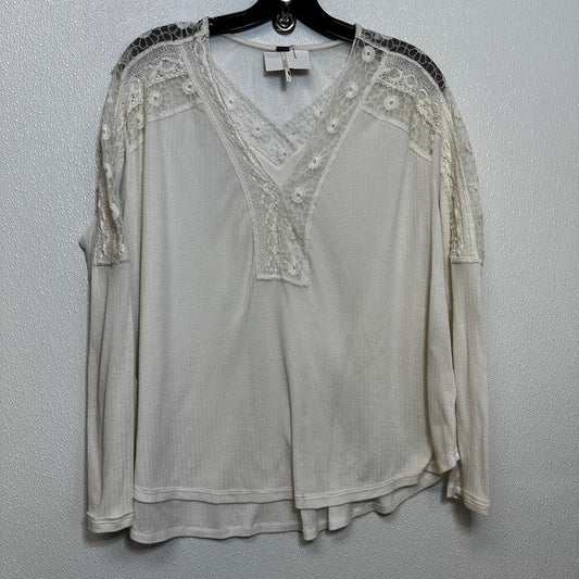 Ivory Top Long Sleeve Free People, Size S