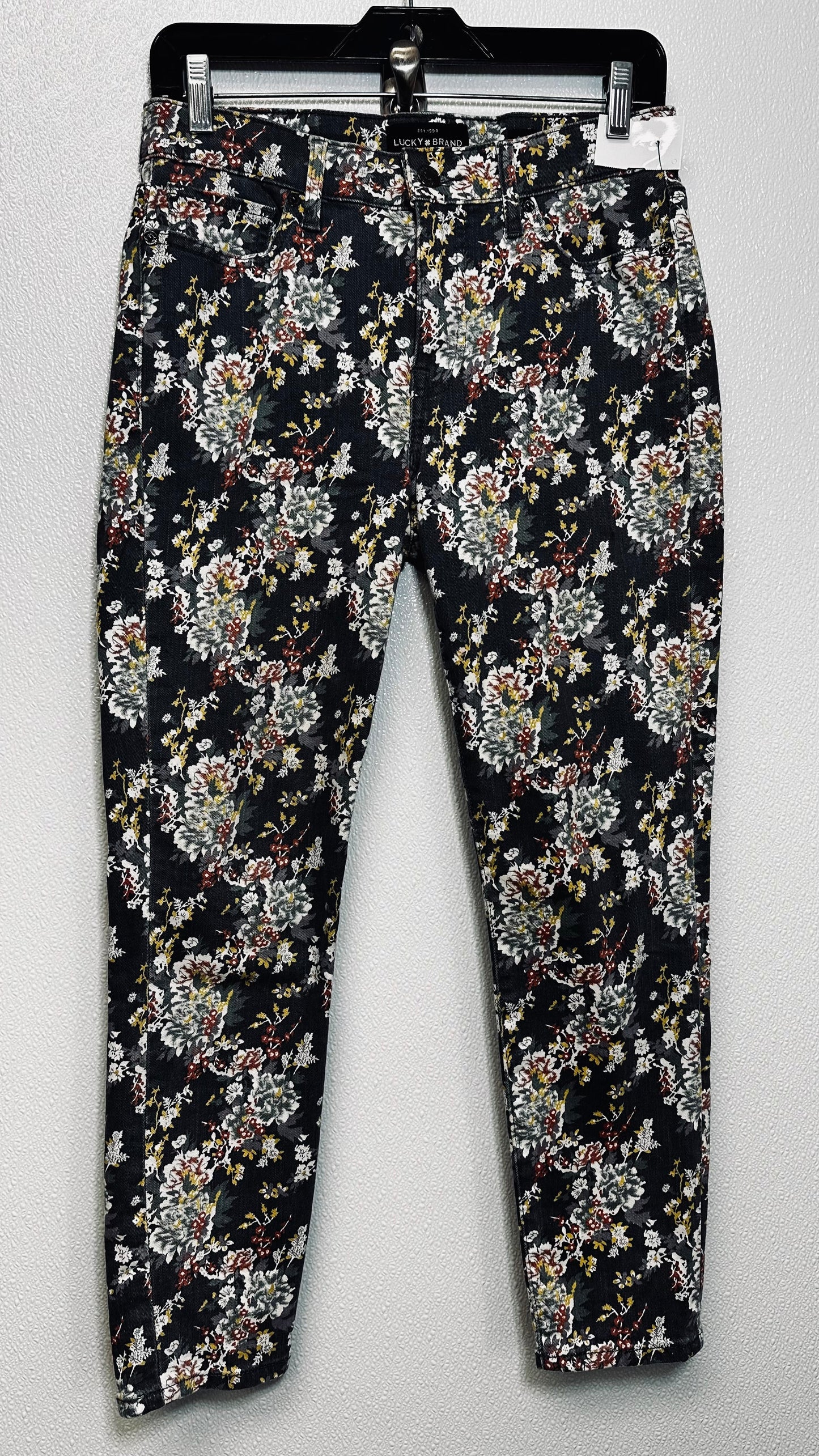 Floral Jeans Straight Lucky Brand O, Size 4