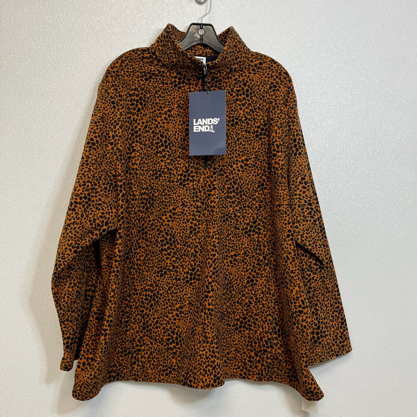 Animal Print Jacket Fleece Lands End, Size 3x