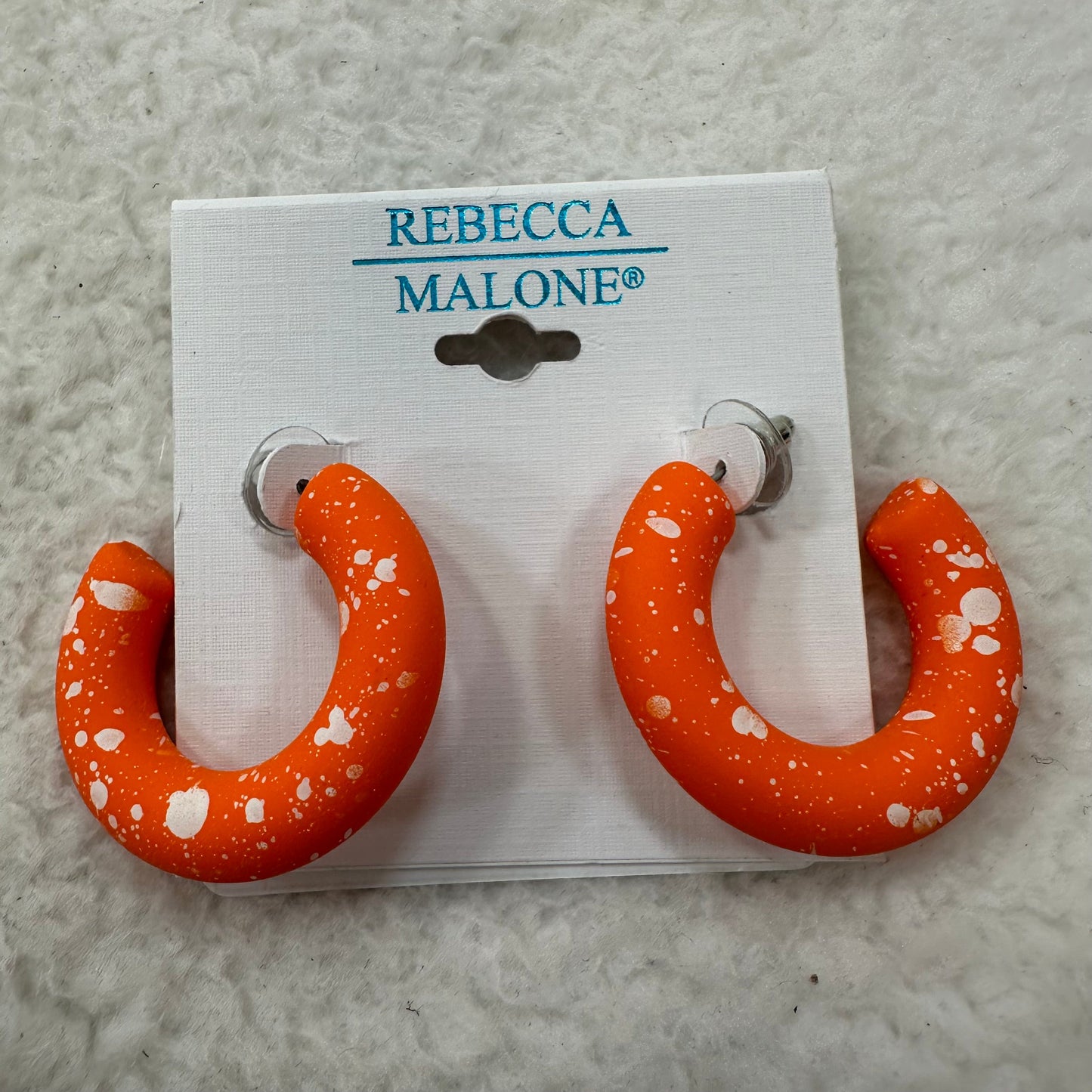 Earrings orange Hoop by Rebecca Malone