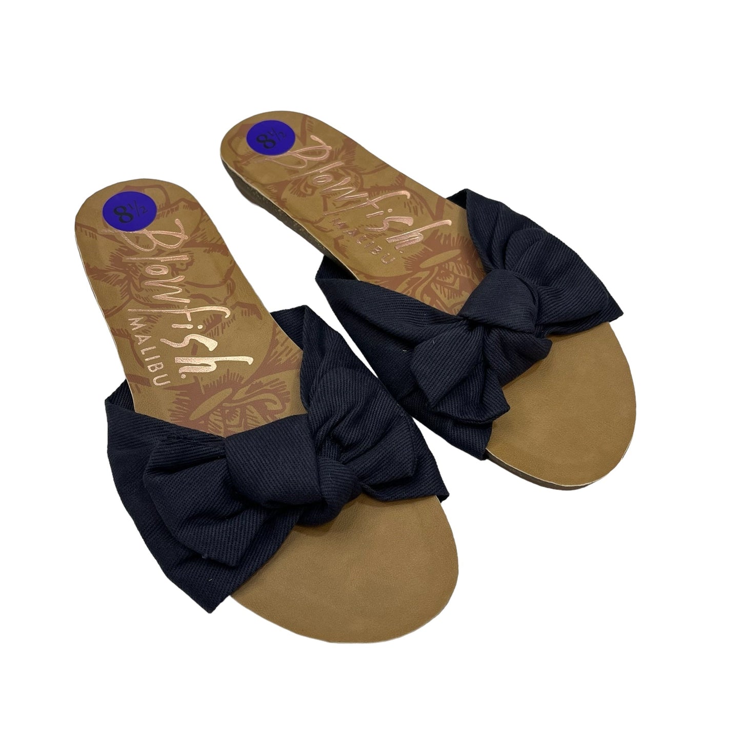 Navy Sandals Flats Blowfish, Size 8.5