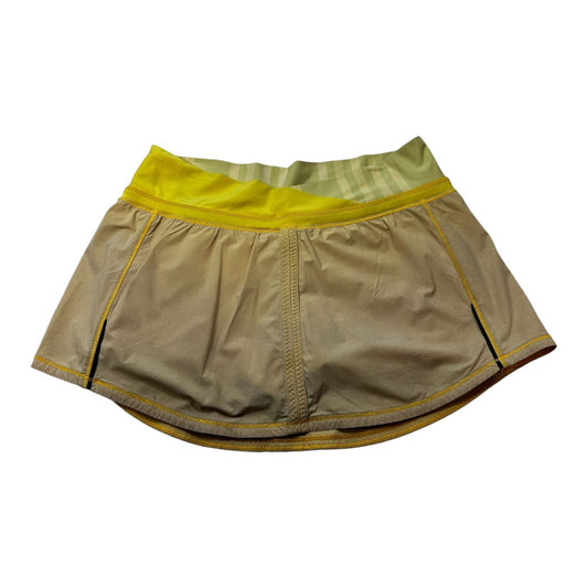 Athletic Shorts By Lululemon In Yellow, Size: S