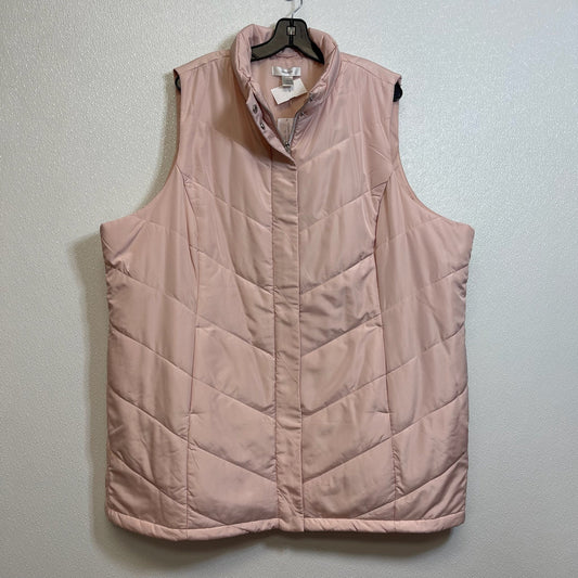 Vest Puffer & Quilted By Cj Banks In Pink, Size: 3x