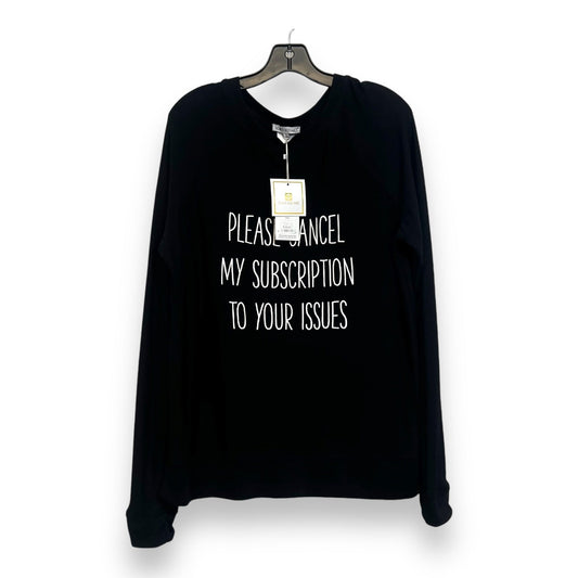 Top Long Sleeve By Clothes Mentor In Black, Size: L