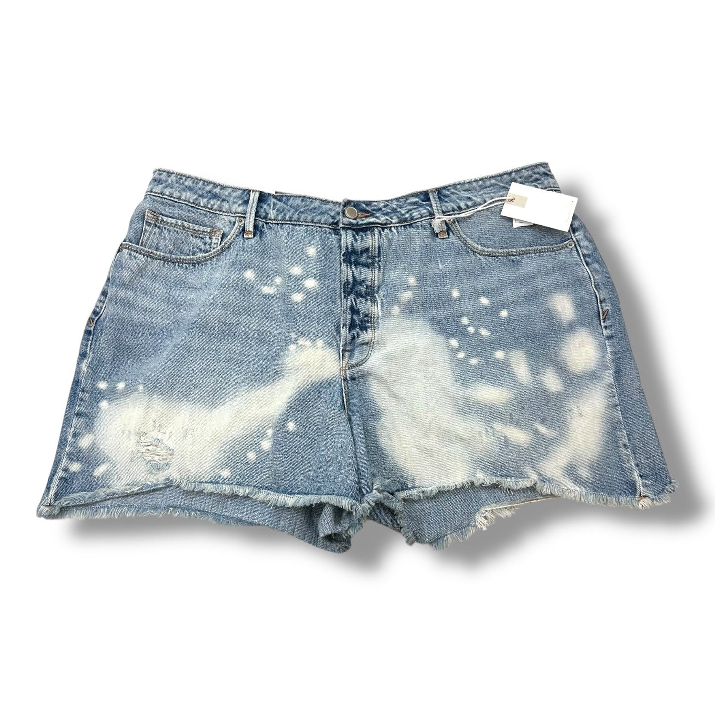 BOMBSHELL Shorts By Good American In Blue Denim, Size: 16