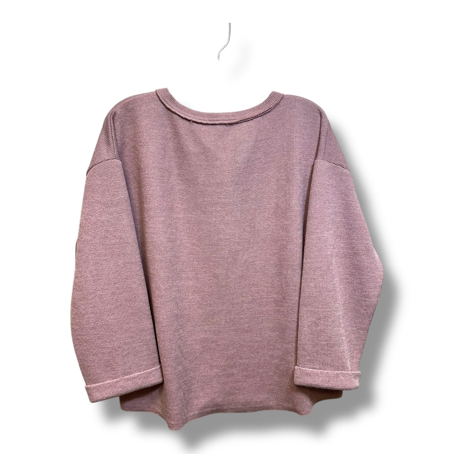 Top Long Sleeve By Blu Pepper In Mauve, Size: L