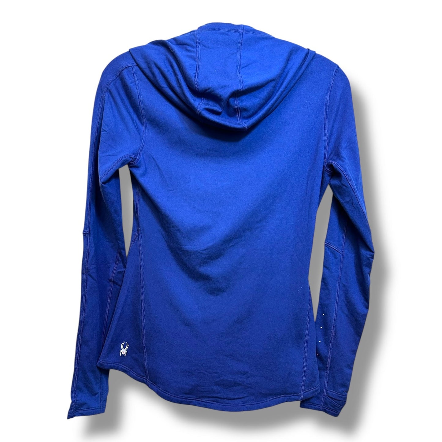 Athletic Top Long Sleeve Hoodie By Spyder In Blue, Size: S