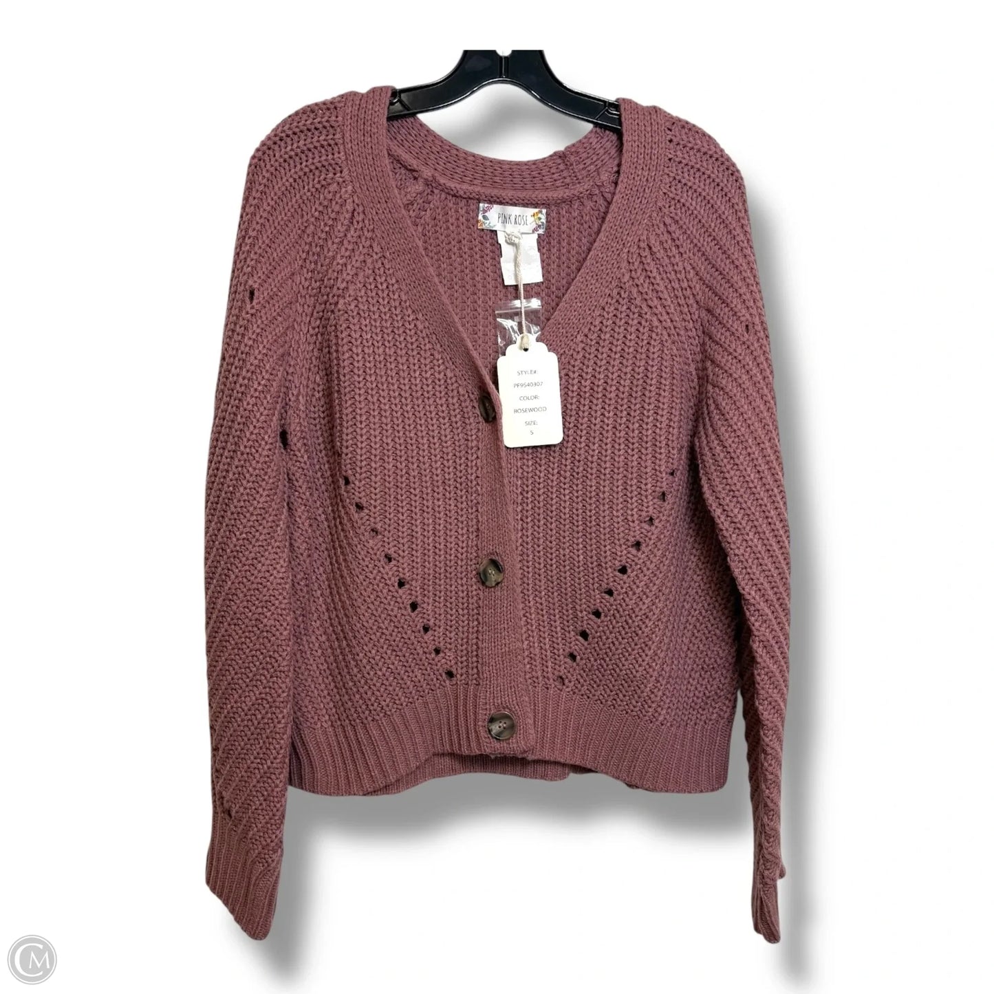 Cardigan By Pink Rose In Rose Gold, Size: S